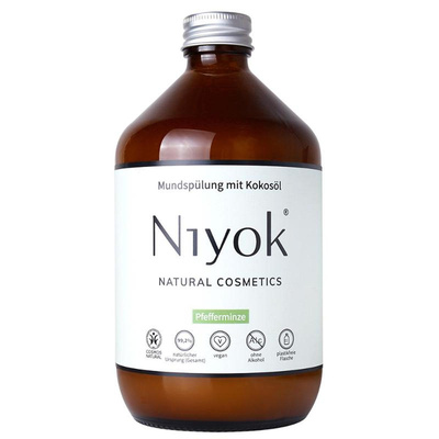 Produktfoto zu Niyok Mundspülung Kokosöl Pfefferminze 500ml