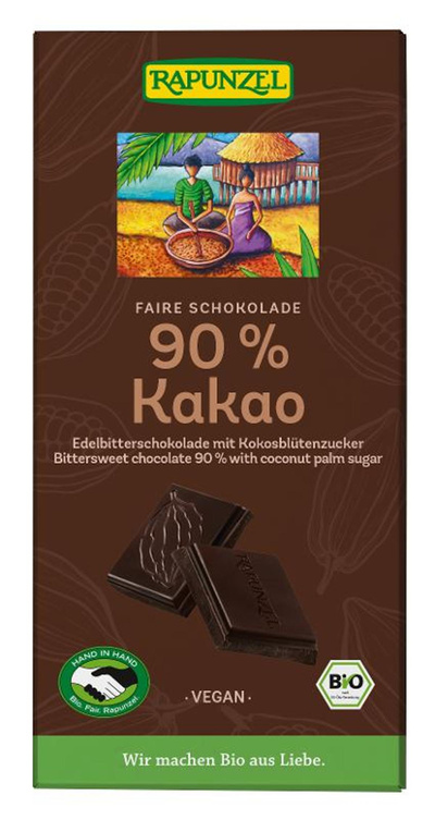 Produktfoto zu Bitterschokolade 90% Kakao