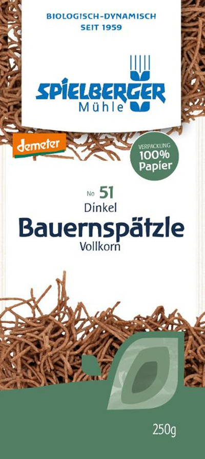 Produktfoto zu Dinkel-Vollkorn Bauernspätzle