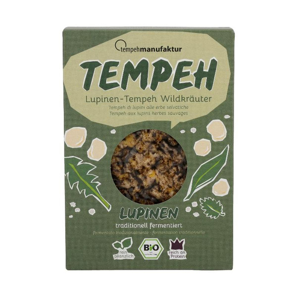 Produktfoto zu Tempeh Lupinen Wildkräuter 200g