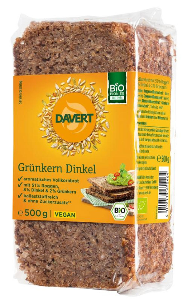 Produktfoto zu Dinkel-Grünkernbrot 500g