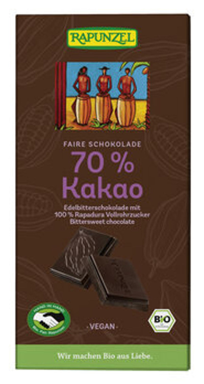 Produktfoto zu Edelbitter Schokolade 70% Kaka