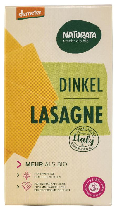 Produktfoto zu Lasagne Dinkel hell, 250g