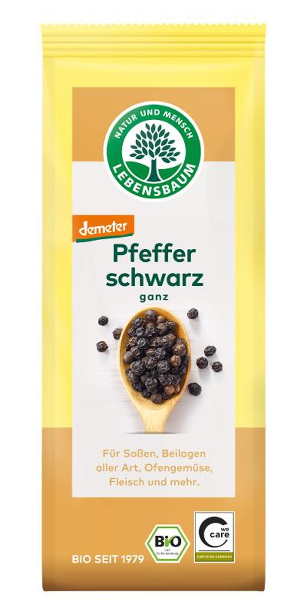 Produktfoto zu Schwarzer Pfeffer, ganz 50g