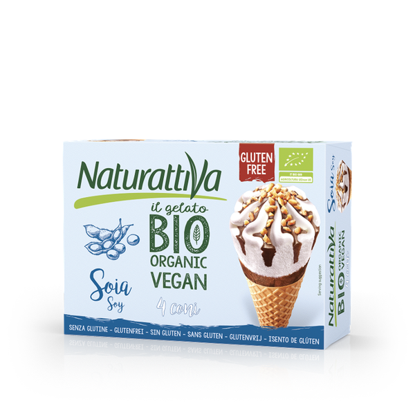 Produktfoto zu Eis im Hörnchen auf Sojabasis 4 Stück