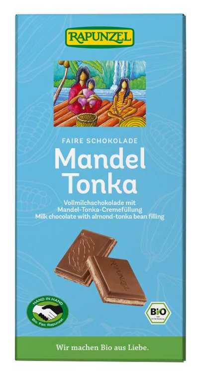Produktfoto zu Vollmilch Schokolade Mandel-Tonka 100g