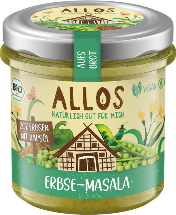 Produktfoto zu Auf's Brot Erbse Masala 140g