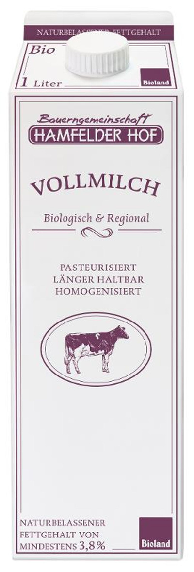 Produktfoto zu Vollmilch 3,8% 1l