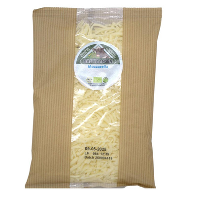 Produktfoto zu Bastiaansen Mozzarella Reibekäse 150g