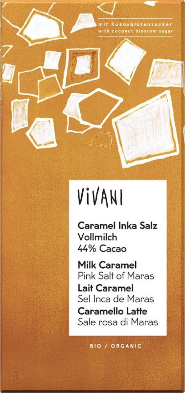 Produktfoto zu Vollmilch Schokolade Caramel Inka Salz 80g