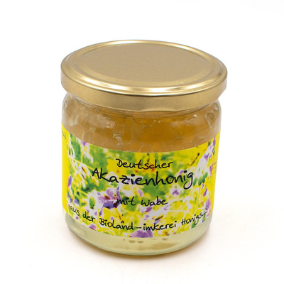 Produktfoto zu Akazienhonig mit Wabe 450g