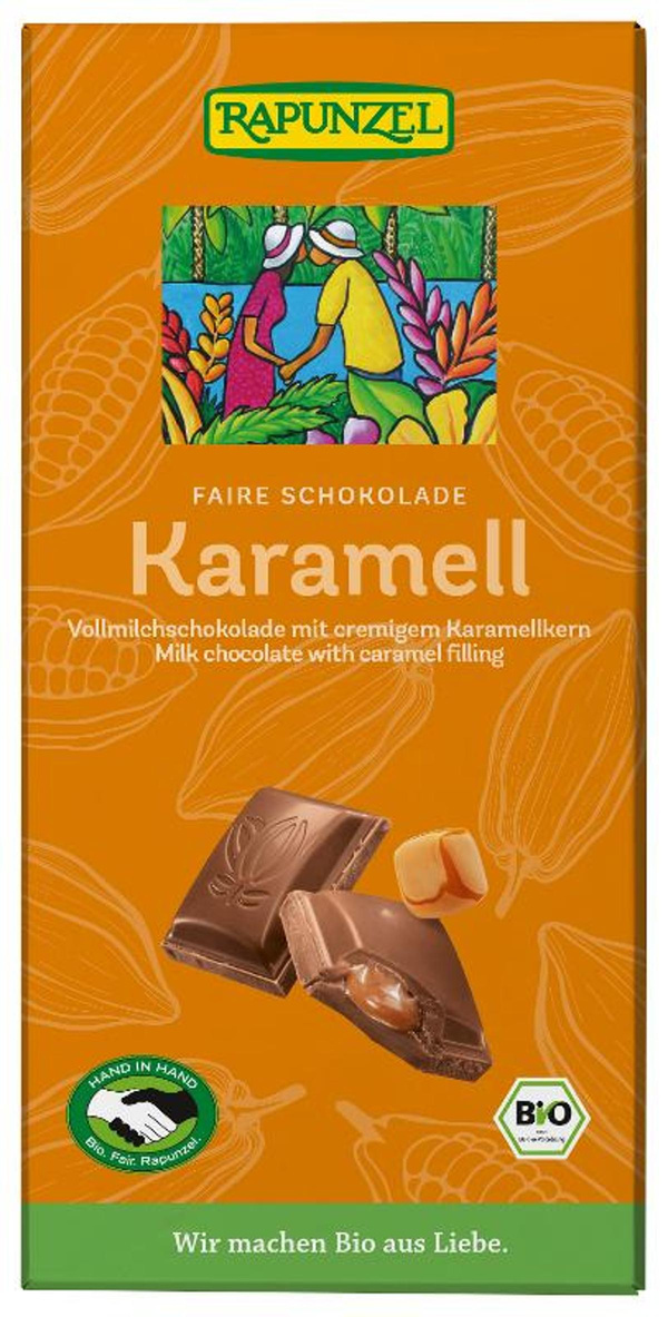 Produktfoto zu Vollmilch Schokolade mit Karamellfüllung