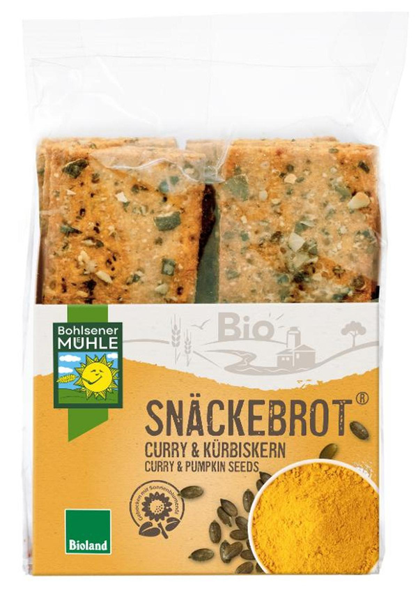Produktfoto zu Snäckebrot Curry Kürbiskern 200g