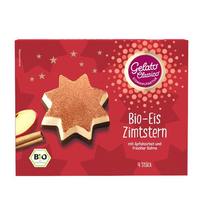 Produktfoto zu Eiscreme Eissterne Zimt-Apfel