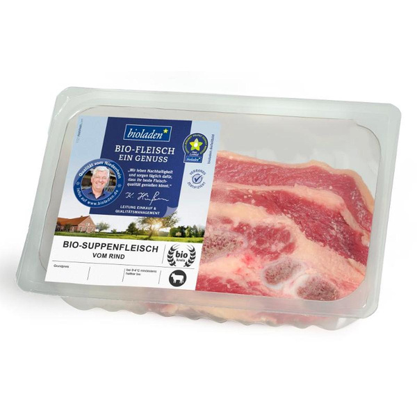 Produktfoto zu Suppenfleisch vom Rind m. Knochen  FRISCH