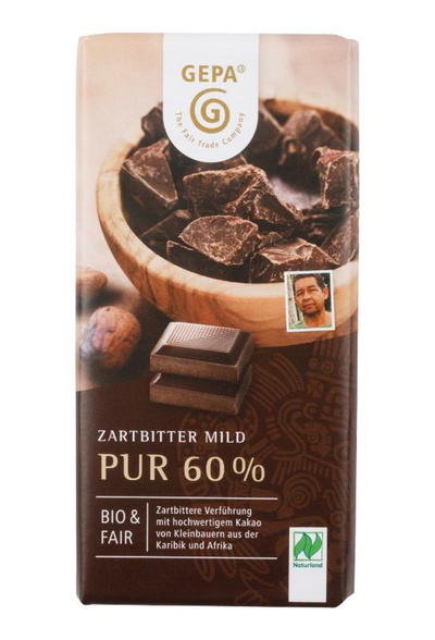 Produktfoto zu 10x100g GEPA  Zartbitter Pur 60%