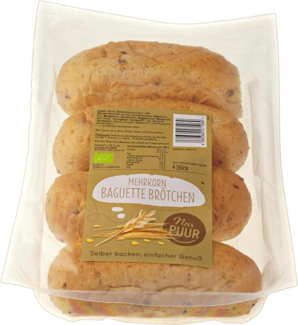 Produktfoto zu Mehrkorn Baguette Brötchen 4er