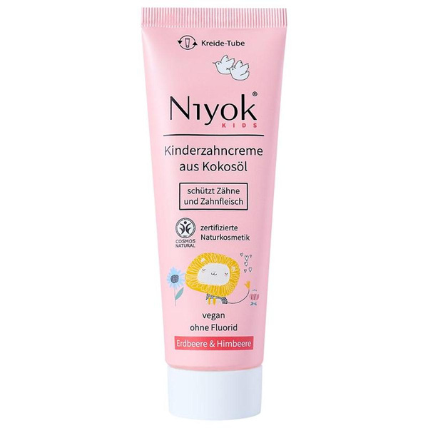Produktfoto zu Niyok Zahncreme Kokosöl Erdbeere Himbeere 75ml