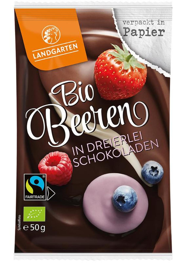 Produktfoto zu Beeren in 3erlei Schokoladen 50g