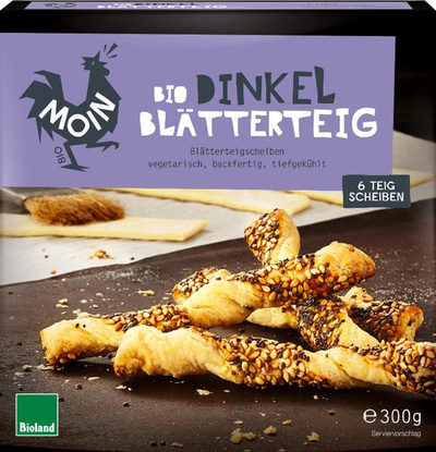 Produktfoto zu Blätterteig Dinkelmehl 300g, TK