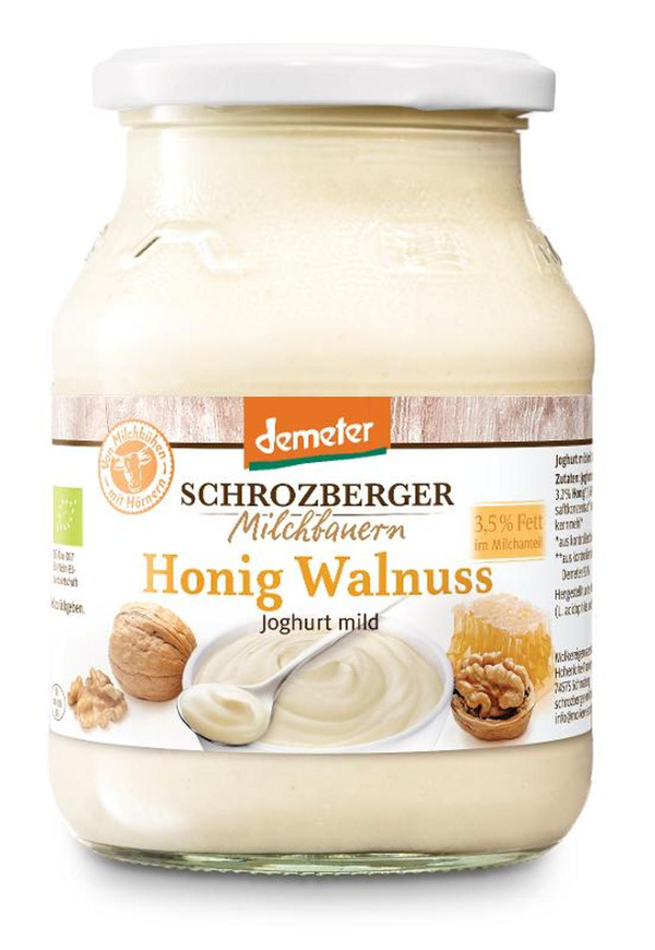 Produktfoto zu Joghurt Honig-Walnuss 500g 3,5%