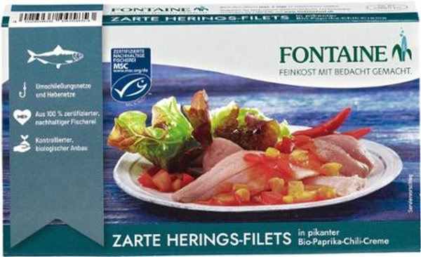 Produktfoto zu Heringfilets in Paprika Chilli 200g