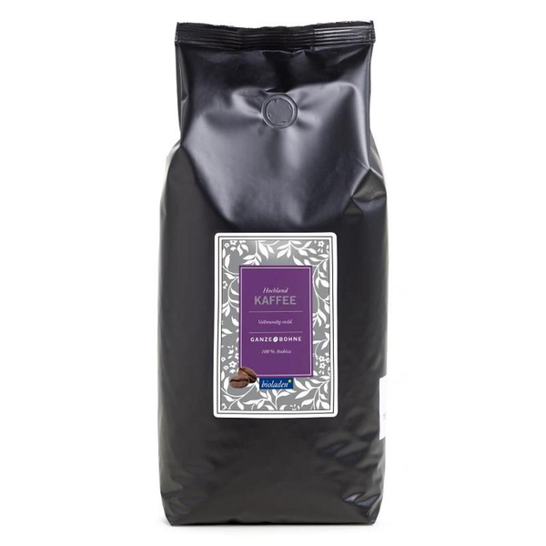 Produktfoto zu b*Hochlandkaffee ganze Bohne 1kg
