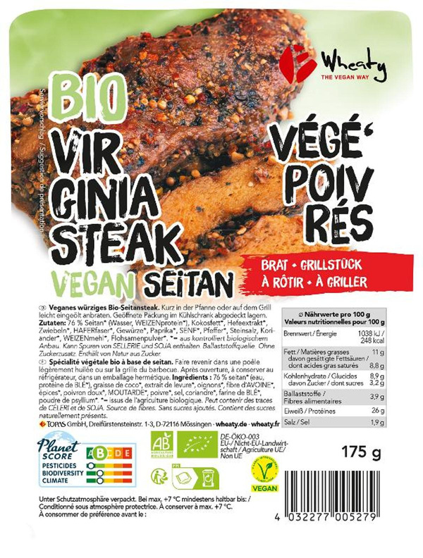 Produktfoto zu 2 Virginia Weizen-Steaks 175 g