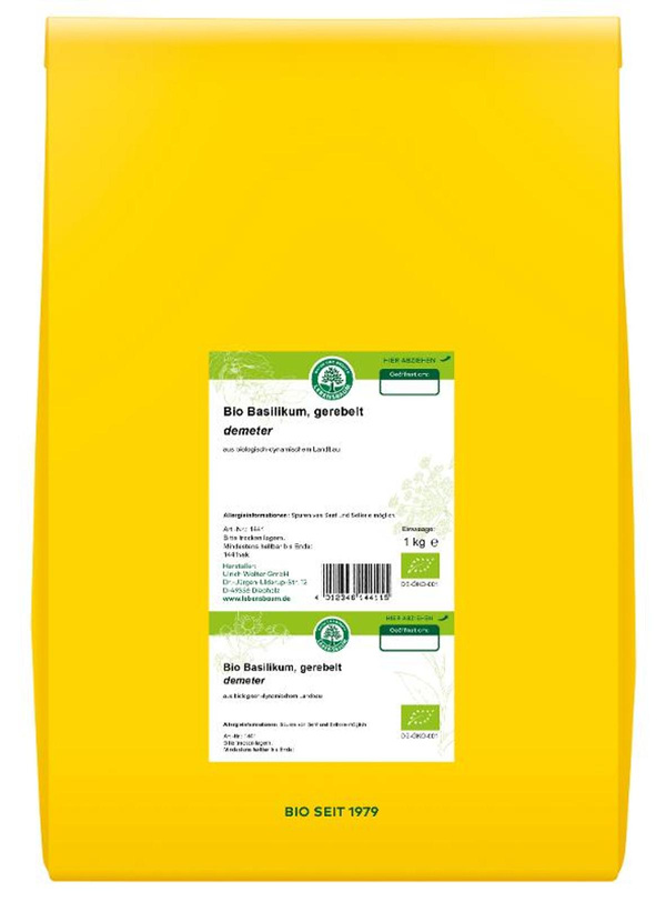Produktfoto zu 1kg Basilikum gerebelt und getrocknet