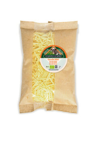 Produktfoto zu Bastiaansen Reibekäse Jung_Mild 150g