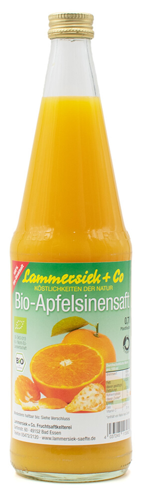 Produktfoto zu Lammersiek Bio Apfelsinensaft 0,7L