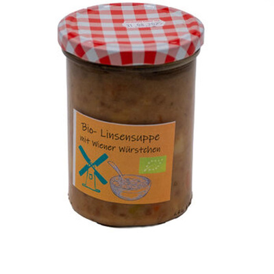 Produktfoto zu  Linsensuppe mit Würstchen 420ml