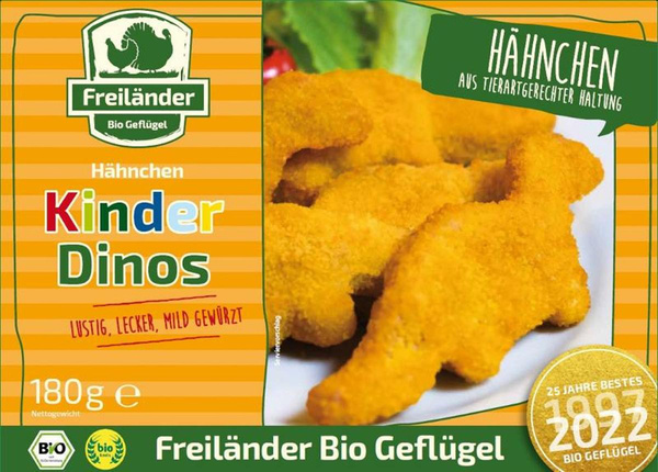 Produktfoto zu Hähnchen Kinder Dinos TK 180g