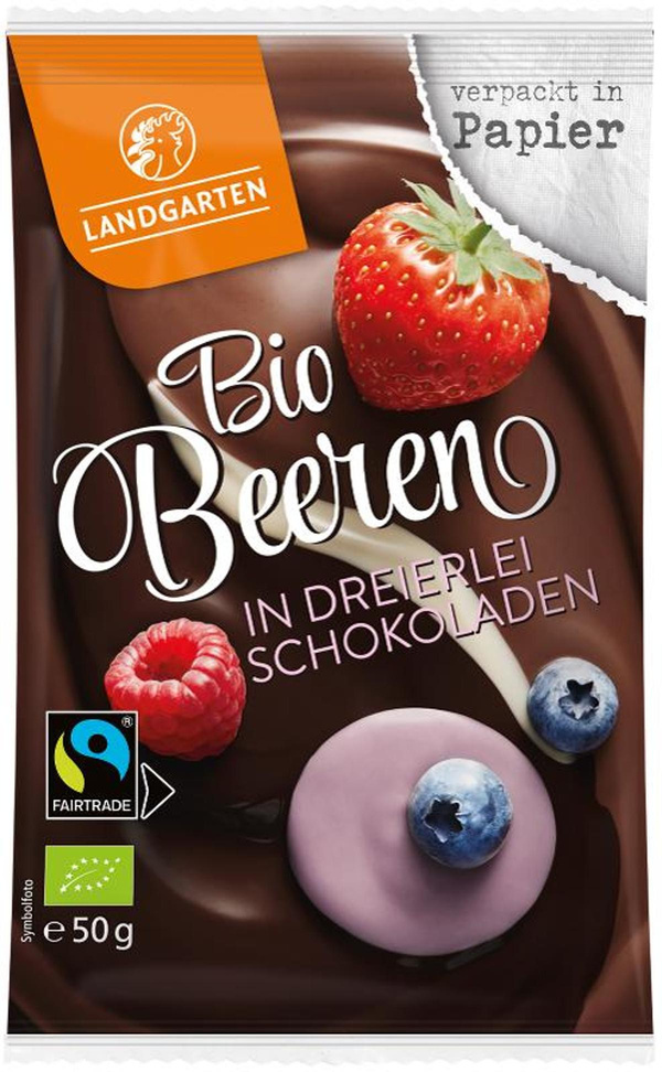 Produktfoto zu Beeren in 3erlei Schokoladen 50g