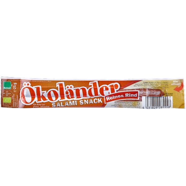 Produktfoto zu Ökoländer Salami-Snack Rind 25g