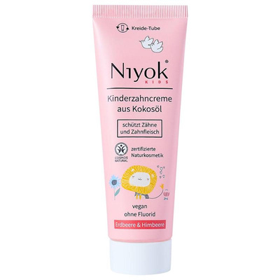 Produktfoto zu Niyok Zahncreme Kokosöl Erdbeere Himbeere 75ml