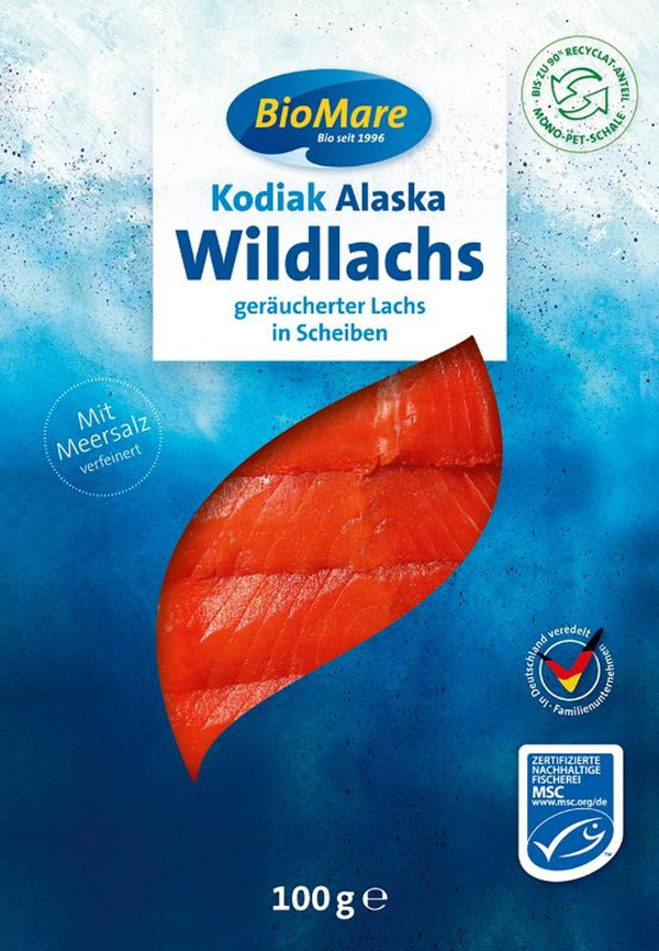 Produktfoto zu Kodiak Alaska Wildlachs, geräuchert 100g