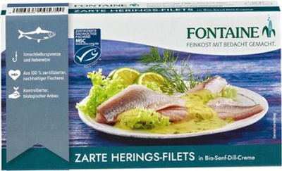 Produktfoto zu Heringfilets in Senf Dill Creme 200g