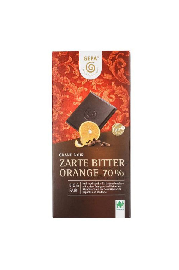 Produktfoto zu Zartbitterschokolade Orange 70%
