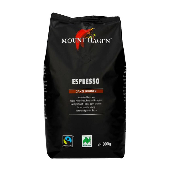 Produktfoto zu Espresso Mount Hagen ganze Bohnen 1kg
