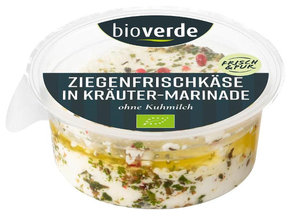 Produktfoto zu Ziegenfrischkäse in Kräuter-Marinade 100g