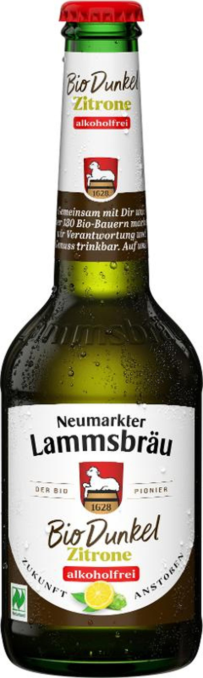 Produktfoto zu Lammsbräu Bio Dunkel Zitrone alkoholfrei 10x0,33l