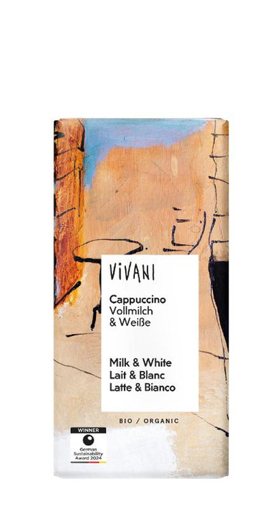 Produktfoto zu Schokolade, Cappuccino Vollmilch und Weiße 100 g