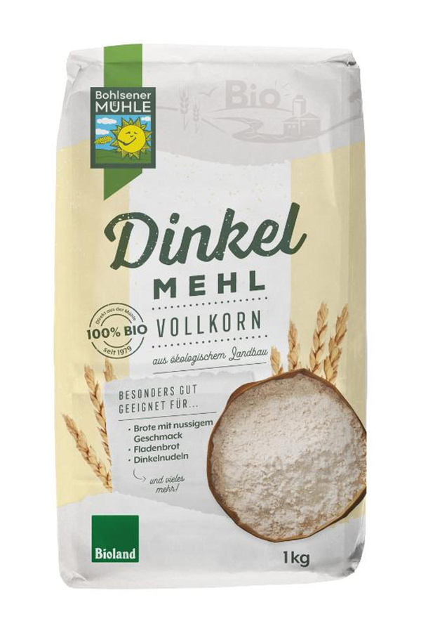 Produktfoto zu VPE 6x1kg Dinkelvollkornmehl