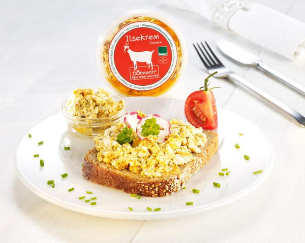 Produktfoto zu lsekrem Ziegenfrischkäse mit Tomaten, 150g