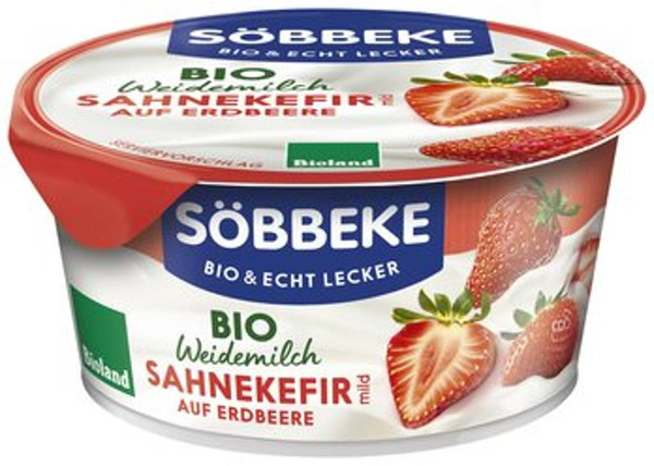 Produktfoto zu Sahnekefir auf Erdbeere, 150g