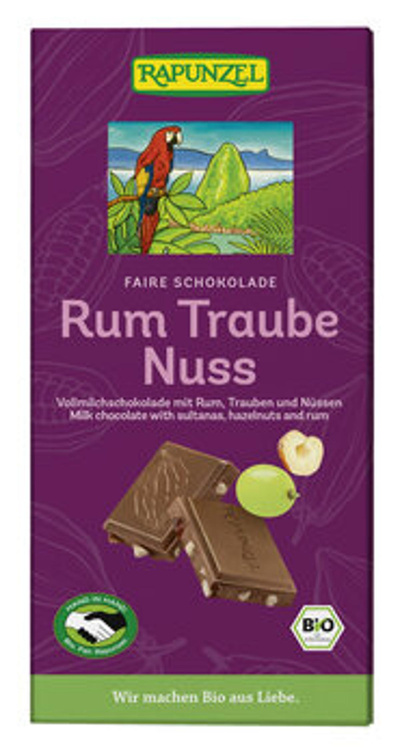 Produktfoto zu Rum-Trauben-Nuss-Schokolade