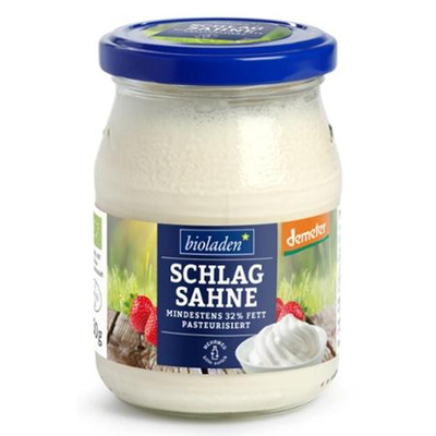 Produktfoto zu Schlagsahne 32%, 250g Glas, Demeter