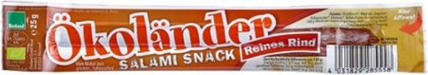Produktfoto zu Ökoländer Salami-Snack Rind 25g