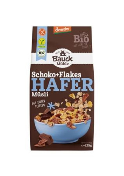 Produktfoto zu Hafer Müsli Schoko Flakes gf 425g